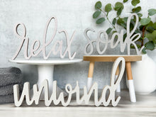 Load image into Gallery viewer, Wood Relax, Soak, & Unwind | Sign Decor Bundle