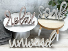 Load image into Gallery viewer, Wood Relax, Soak, & Unwind | Sign Decor Bundle