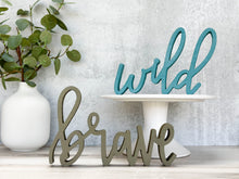 Load image into Gallery viewer, Wood Wild & Brave | Sign Decor Bundle