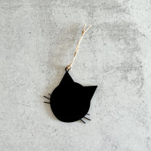 Load image into Gallery viewer, Acrylic Cat Face with Whiskers Hanging Ornament and Stocking Tag