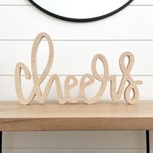 Load image into Gallery viewer, Cheers Large Wood Sign Decor