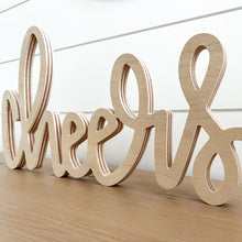 Load image into Gallery viewer, Cheers Large Wood Sign Decor