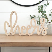 Load image into Gallery viewer, Cheers Large Wood Sign Decor