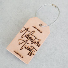 Load image into Gallery viewer, Adventure Awaits | Custom Leather Luggage Tag