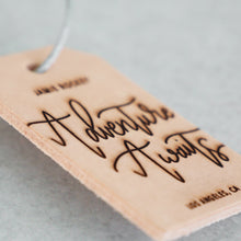 Load image into Gallery viewer, Adventure Awaits | Custom Leather Luggage Tag