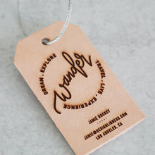 Load image into Gallery viewer, Wander | Custom Leather Luggage Tag