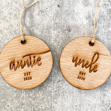 Load image into Gallery viewer, Auntie & Uncle Established 2022 | Christmas Ornament