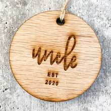 Load image into Gallery viewer, Auntie & Uncle Established 2022 | Christmas Ornament