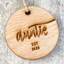 Load image into Gallery viewer, Auntie & Uncle Established 2022 | Christmas Ornament