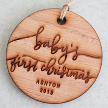 Load image into Gallery viewer, Baby's First Christmas Ornament Wood