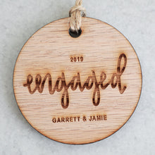 Load image into Gallery viewer, Engaged 2019 Wood Christmas Ornament