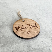 Load image into Gallery viewer, Mom & Dad Established 2022 | Christmas Ornament