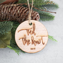Load image into Gallery viewer, Tied The Knot 2019 Wood Christmas Ornament