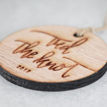 Load image into Gallery viewer, Tied The Knot 2019 Wood Christmas Ornament