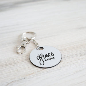 Grace & Hustle Engraved | Keychain