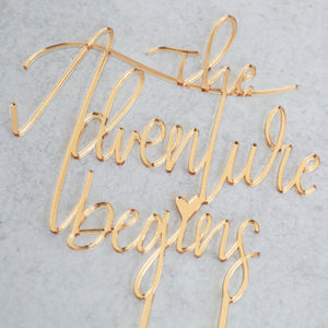 The Adventure Begins | Cake Topper
