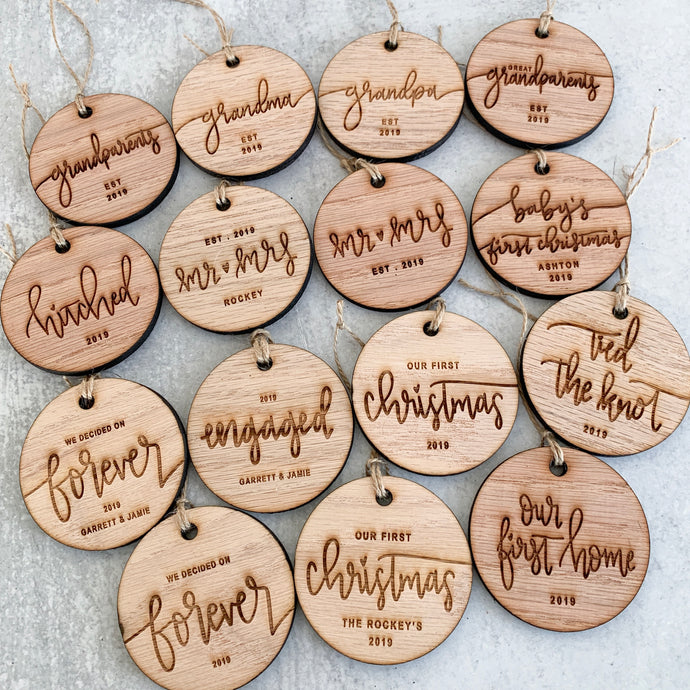 2019 Wood Ornament Collection