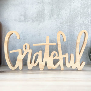 Grateful | Wood Sign Decor