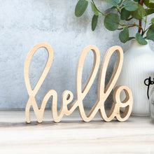 Load image into Gallery viewer, Hello | Wood Sign Decor