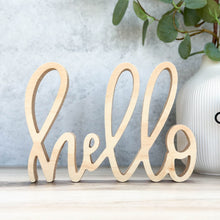 Load image into Gallery viewer, Hello | Wood Sign Decor