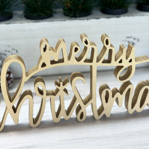 Merry Christmas | Wood Sign Decor