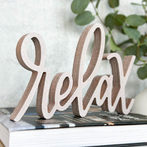 Relax | Wood Sign Decor