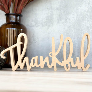 Thankful | Wood Sign Decor
