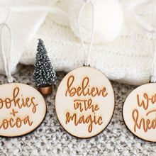 Load image into Gallery viewer, Christmas Ornament Set with Sweet Sayings 