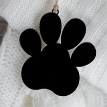 Load image into Gallery viewer, Acrylic Paw + Twine Ornament &amp; Stocking Tag