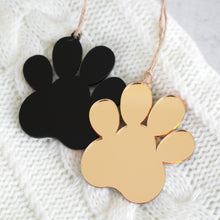 Load image into Gallery viewer, Acrylic Paw + Twine Ornament &amp; Stocking Tag