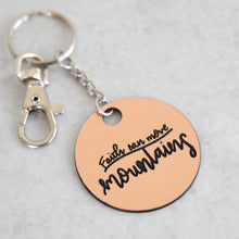 Load image into Gallery viewer, Faith Can Move Mountains Keychain | Mathew 17:20