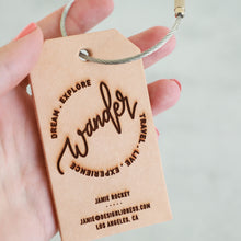 Load image into Gallery viewer, Wander | Custom Leather Luggage Tag