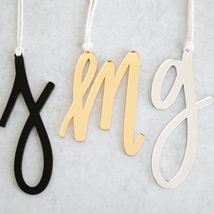 Acrylic Letter + White Twine | Ornament & Stocking Letter
