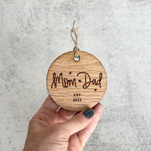 Load image into Gallery viewer, Mom &amp; Dad Established 2022 | Christmas Ornament
