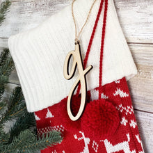 Load image into Gallery viewer, Wood Letter Ornament | Stocking Letter